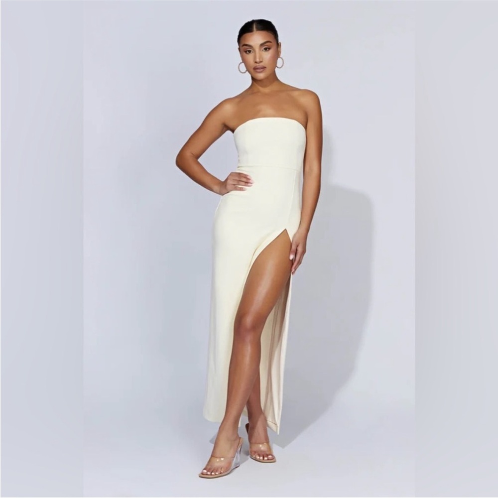 NWT Meshki Rachel Maxi Split Front Dress
